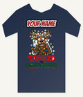 Tangled in Christmas Lights Personalised Kids and Baby Christmas Tee