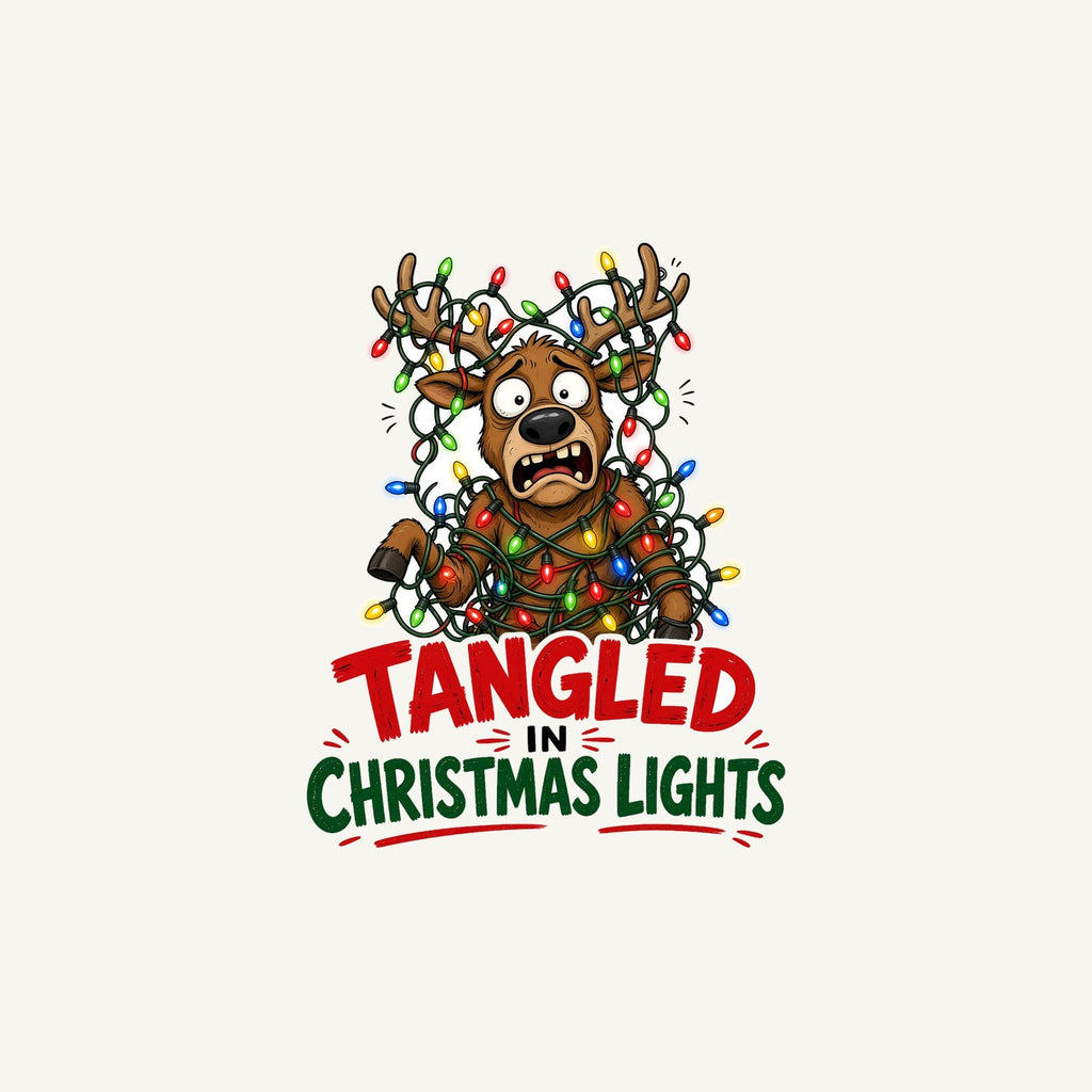 Tangled in Christmas Lights Personalised Christmas Mug