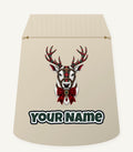 Tartan Antler Reindeer Portrait Personalised Santa Sack