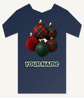 Tartan Bauble Cluster Personalised Kids Tee and Baby Bodysuit