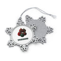 Tartan Bauble Cluster Personalised Pewter Christmas Ornament
