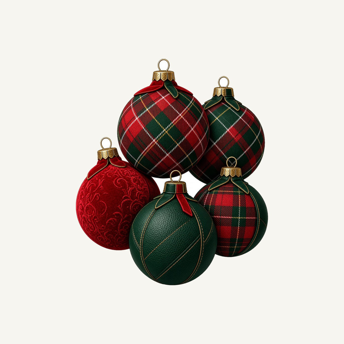 Tartan Bauble Cluster Personalised Christmas T-Shirt and Hoodie