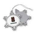 Tartan Candle Holder Personalised Pewter Christmas Ornament