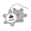 Tartan Christmas Bells Personalised Pewter Christmas Ornament