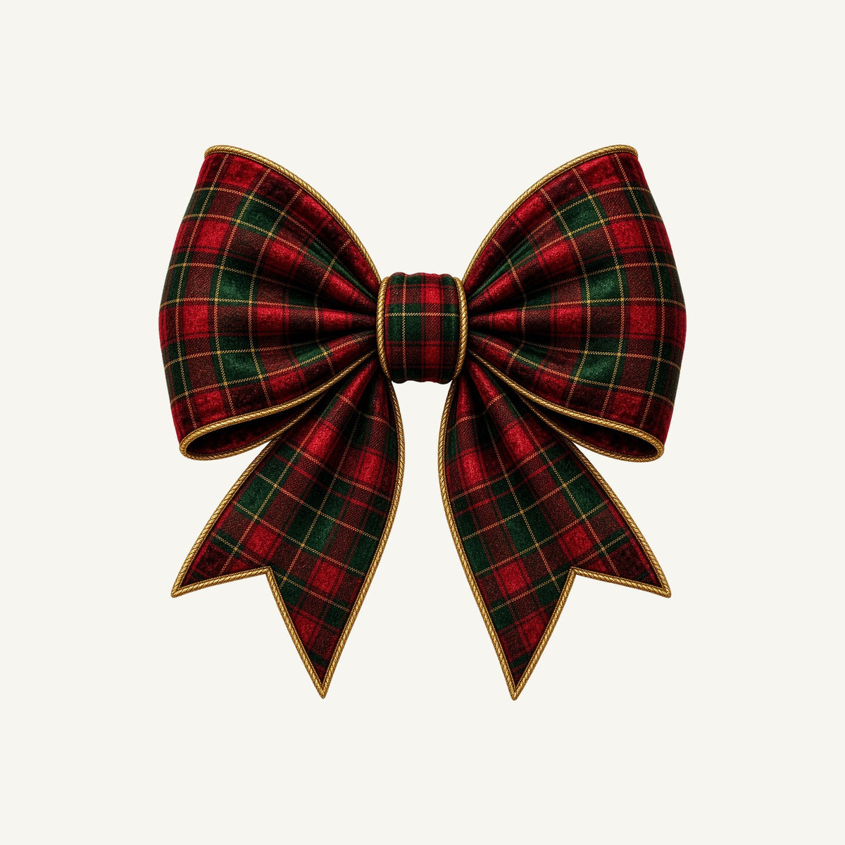 Tartan Christmas Bow Personalised Kids Tee and Baby Bodysuit