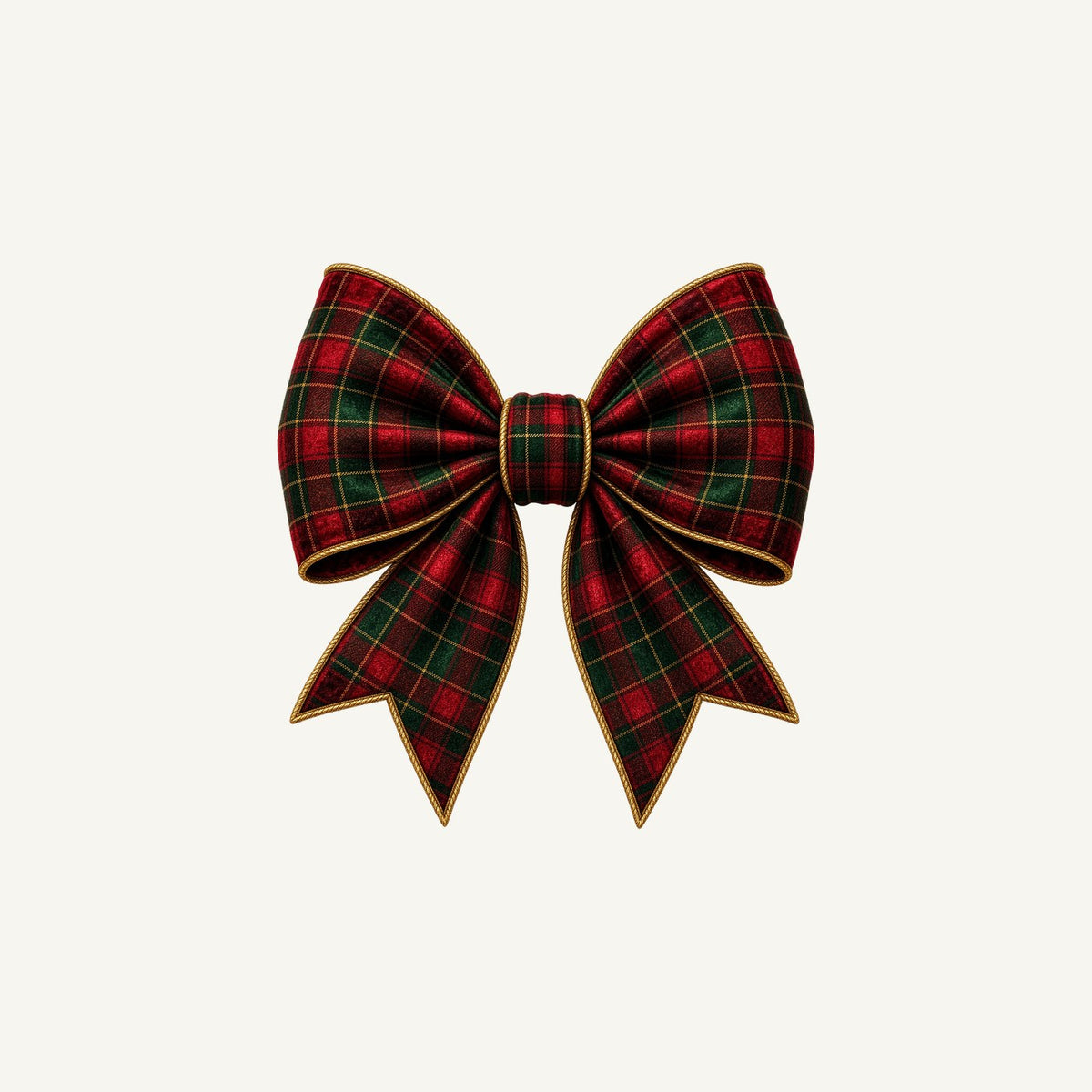 Tartan Christmas Bow Personalised Christmas Mug