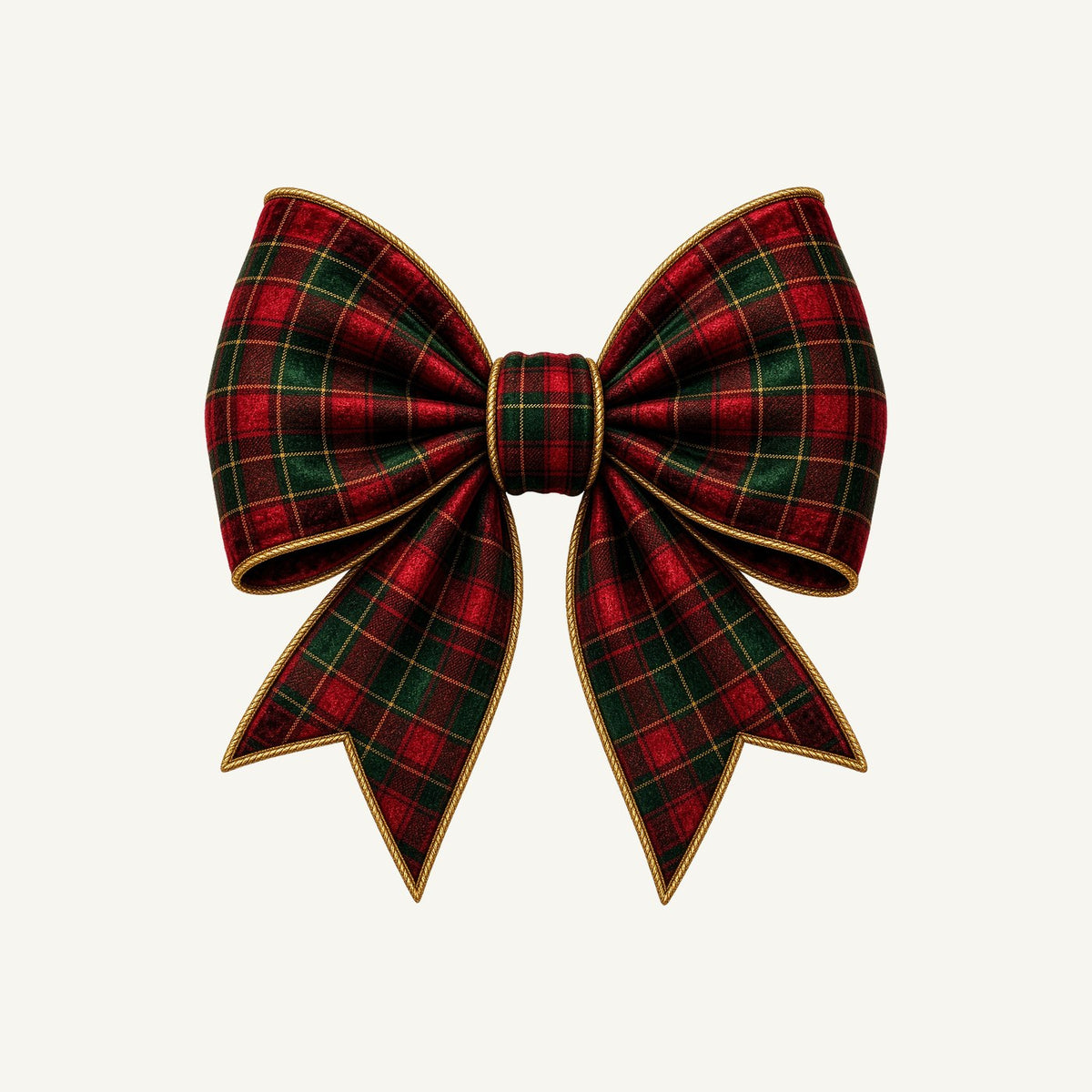 Tartan Christmas Bow Personalised Santa Sack