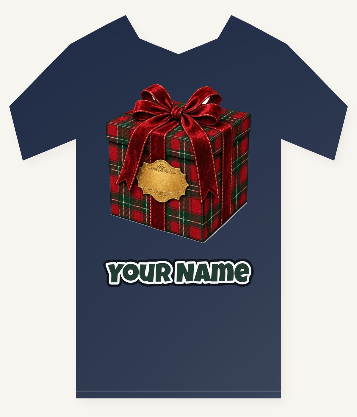 Tartan Gift Box Personalised Kids Tee and Baby Bodysuit