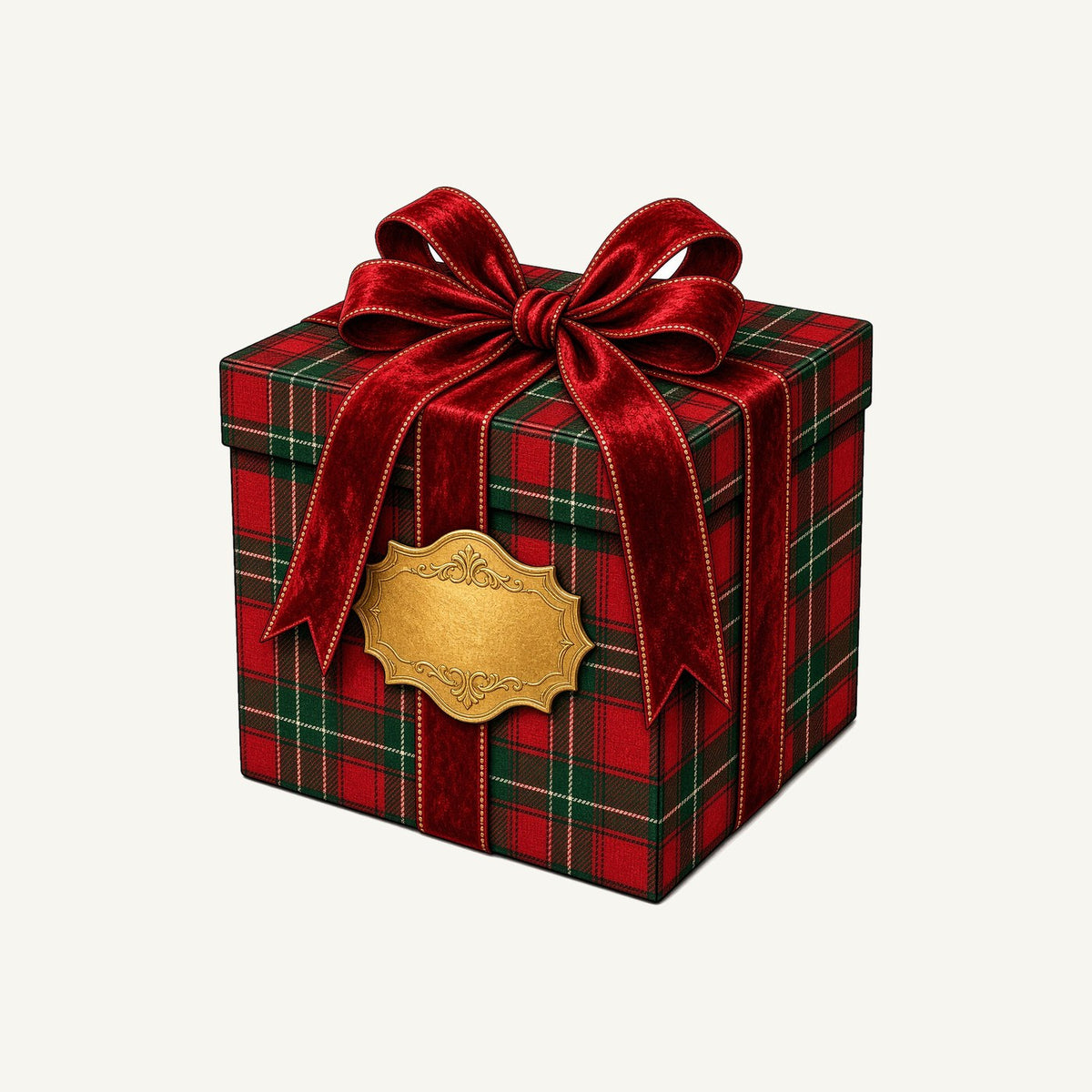 Tartan Gift Box Personalised Santa Sack