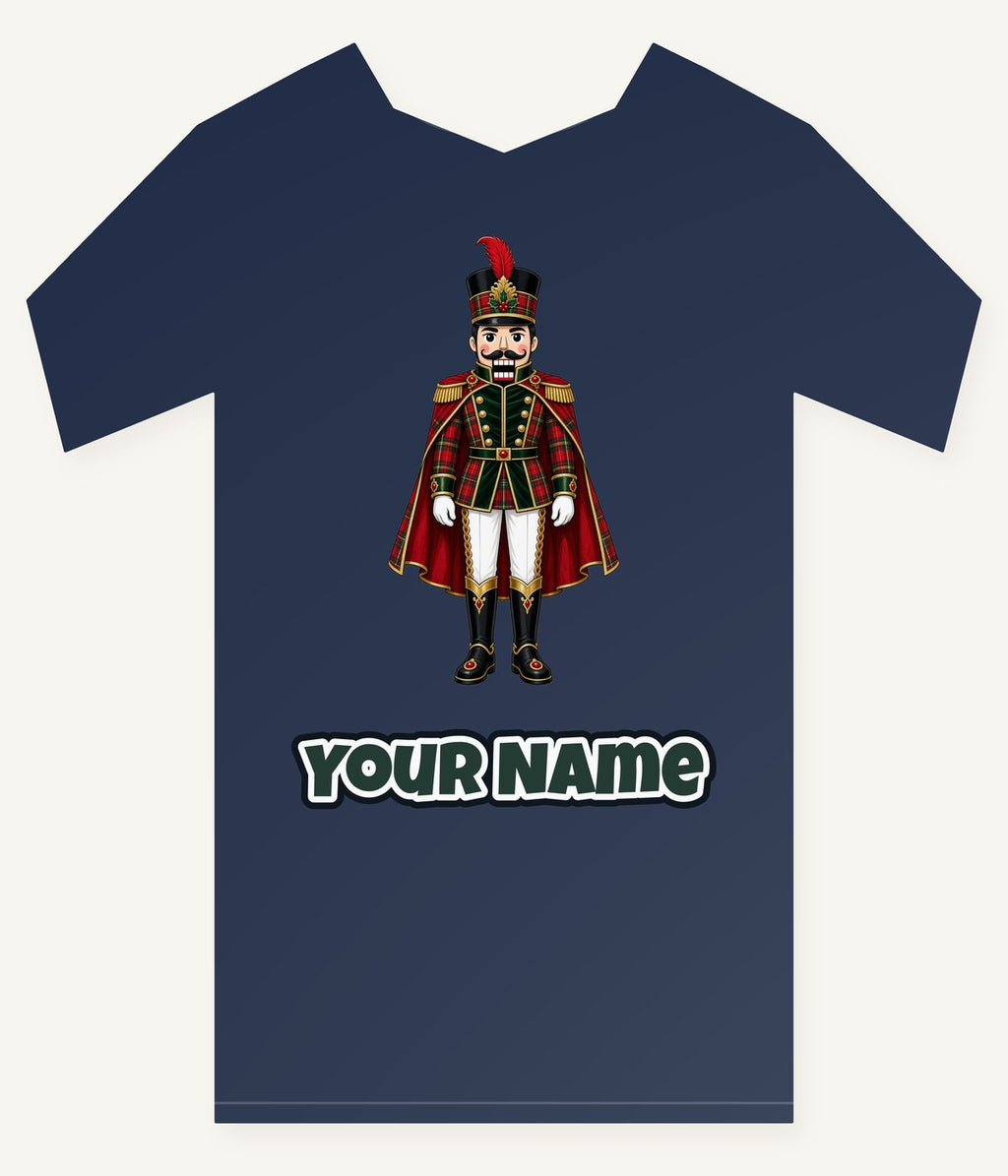 Tartan Nutcracker Soldier Personalised Kids Tee and Baby Bodysuit