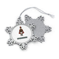 Tartan Nutcracker Soldier Personalised Pewter Christmas Ornament