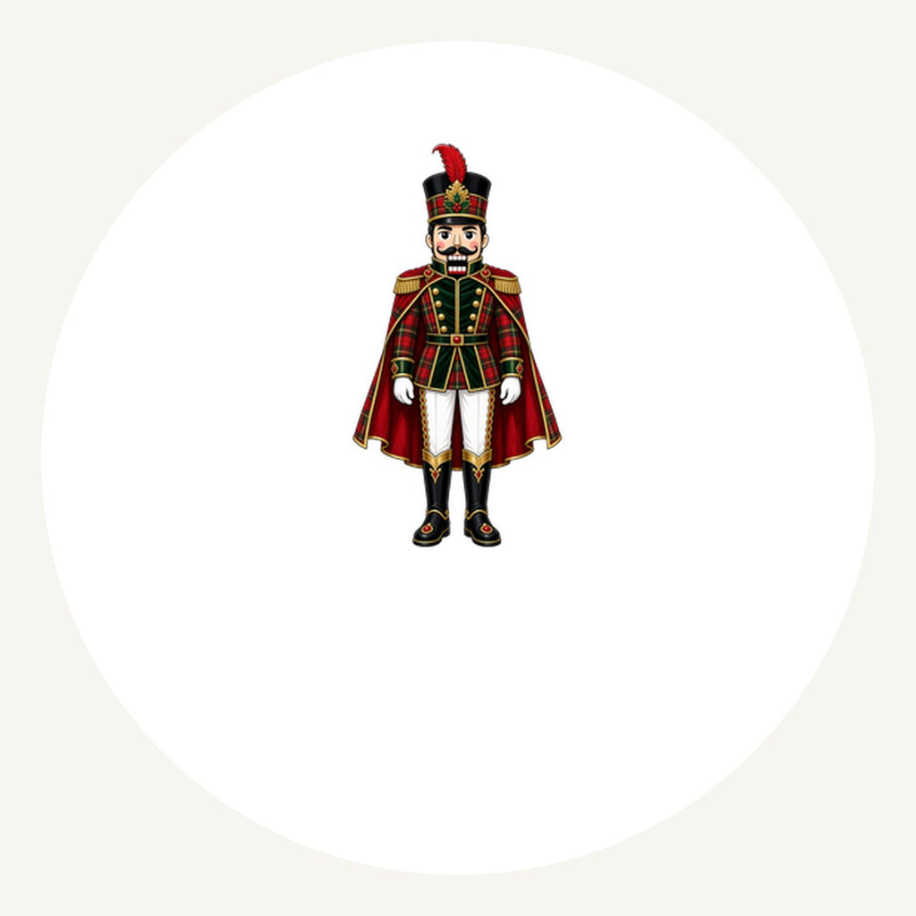 Tartan Nutcracker Soldier Personalised Pewter Christmas Ornament