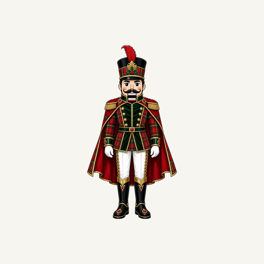 Tartan Nutcracker Soldier Personalised Christmas T-Shirt and Hoodie