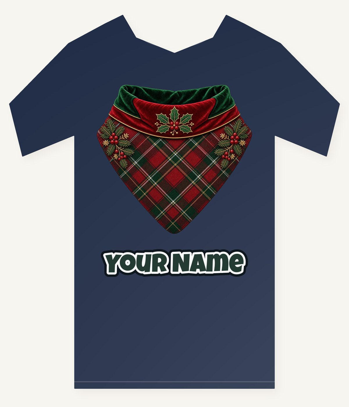 Tartan Pet Bandana Personalised Kids Tee and Baby Bodysuit