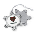 Tartan Pet Bandana Personalised Pewter Christmas Ornament