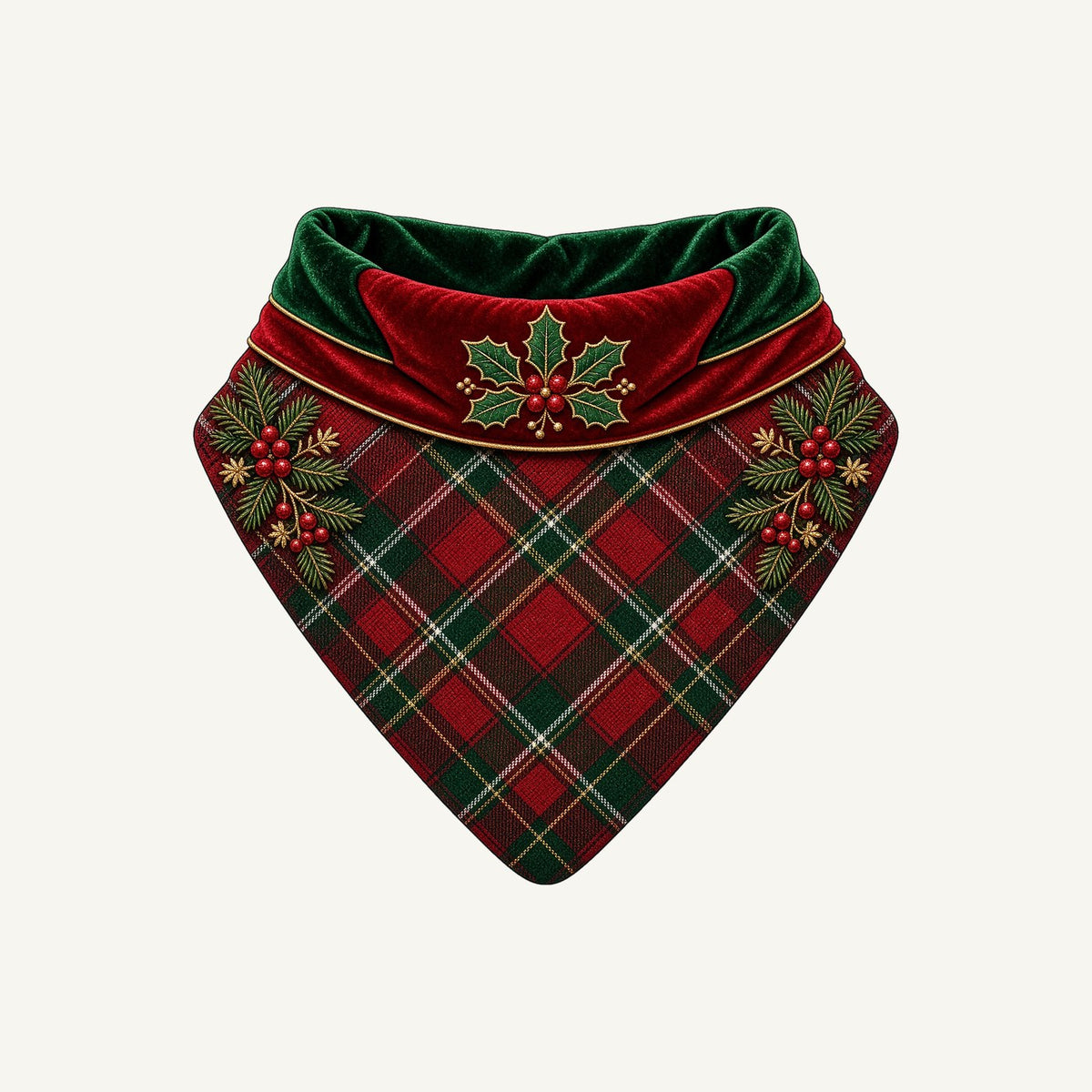 Tartan Pet Bandana Personalised Christmas T-Shirt and Hoodie