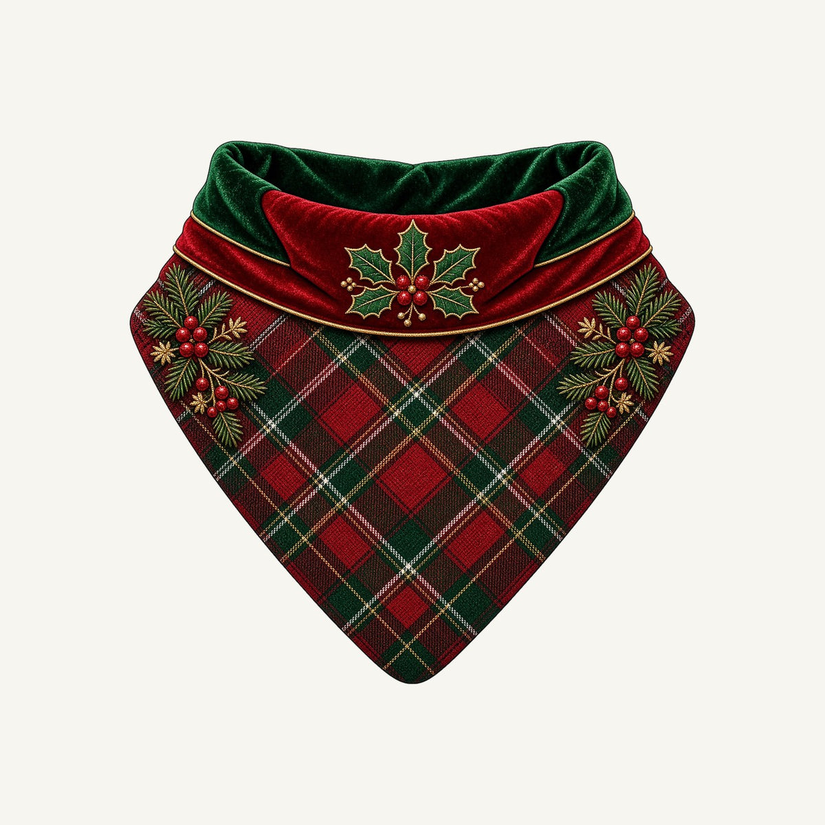 Tartan Pet Bandana Personalised Santa Sack