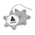 Tartan Plaid Christmas Tree Personalised Pewter Christmas Ornament