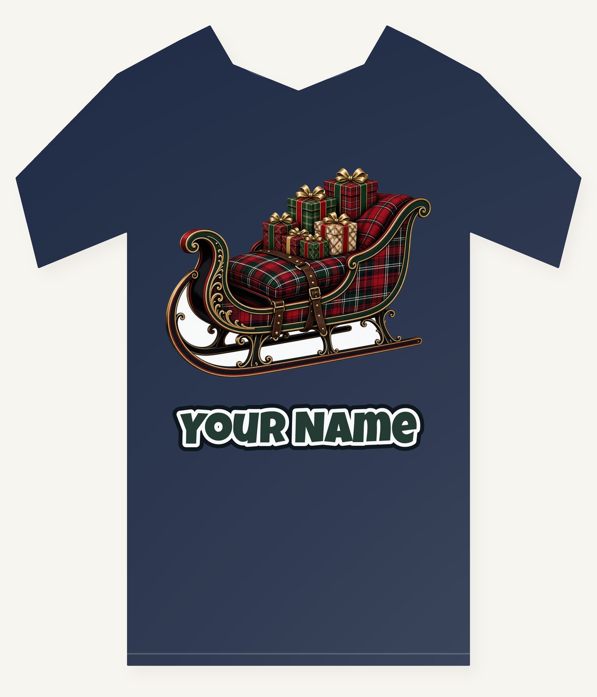 Tartan Sleigh and Gifts Personalised Kids Tee and Baby Bodysuit