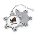 Tartan Sleigh and Gifts Personalised Pewter Christmas Ornament