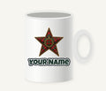 Tartan Star Ornament Personalised Christmas Mug