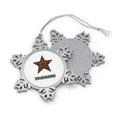 Tartan Star Ornament Personalised Pewter Christmas Ornament