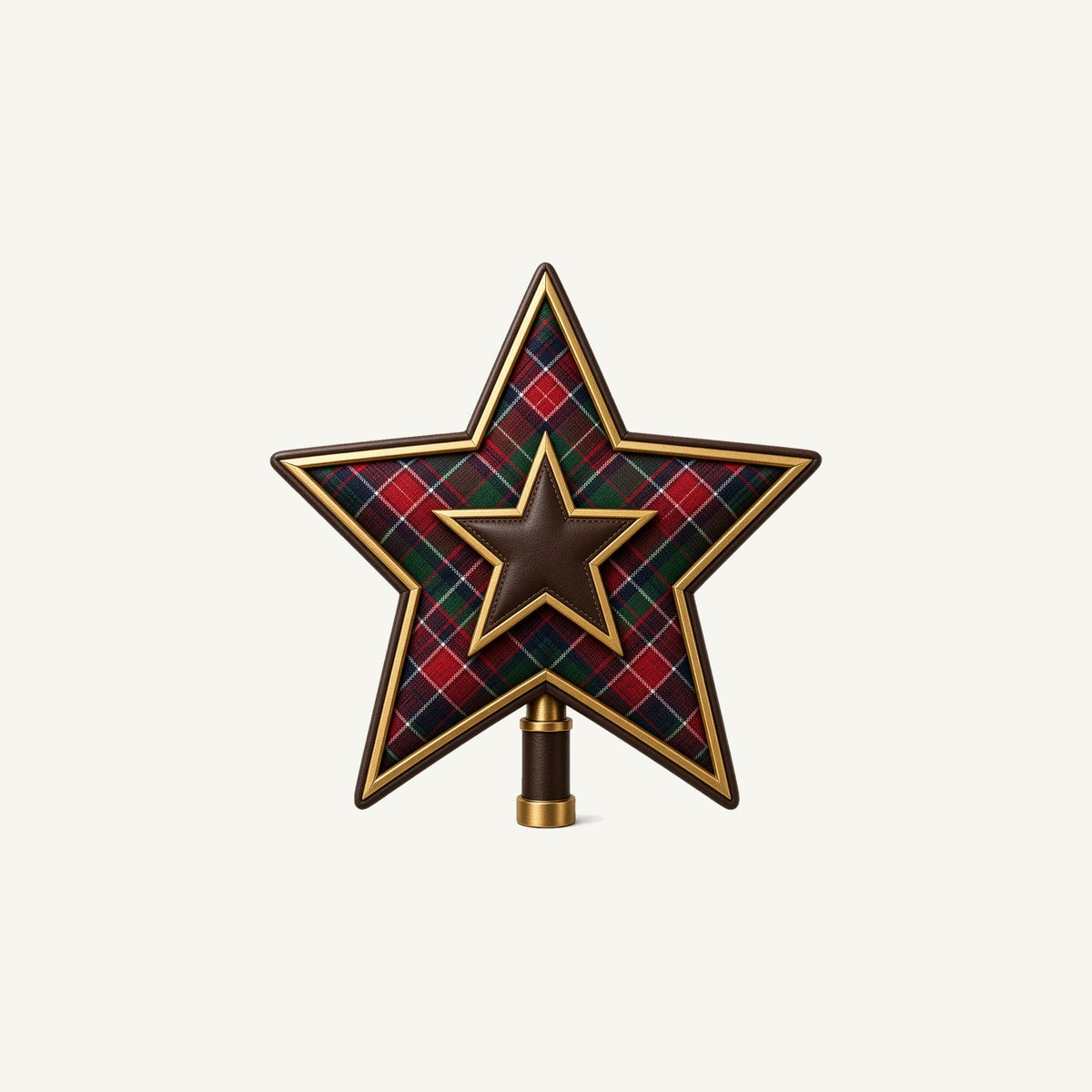 Tartan Star Tree Topper Personalised Christmas Mug