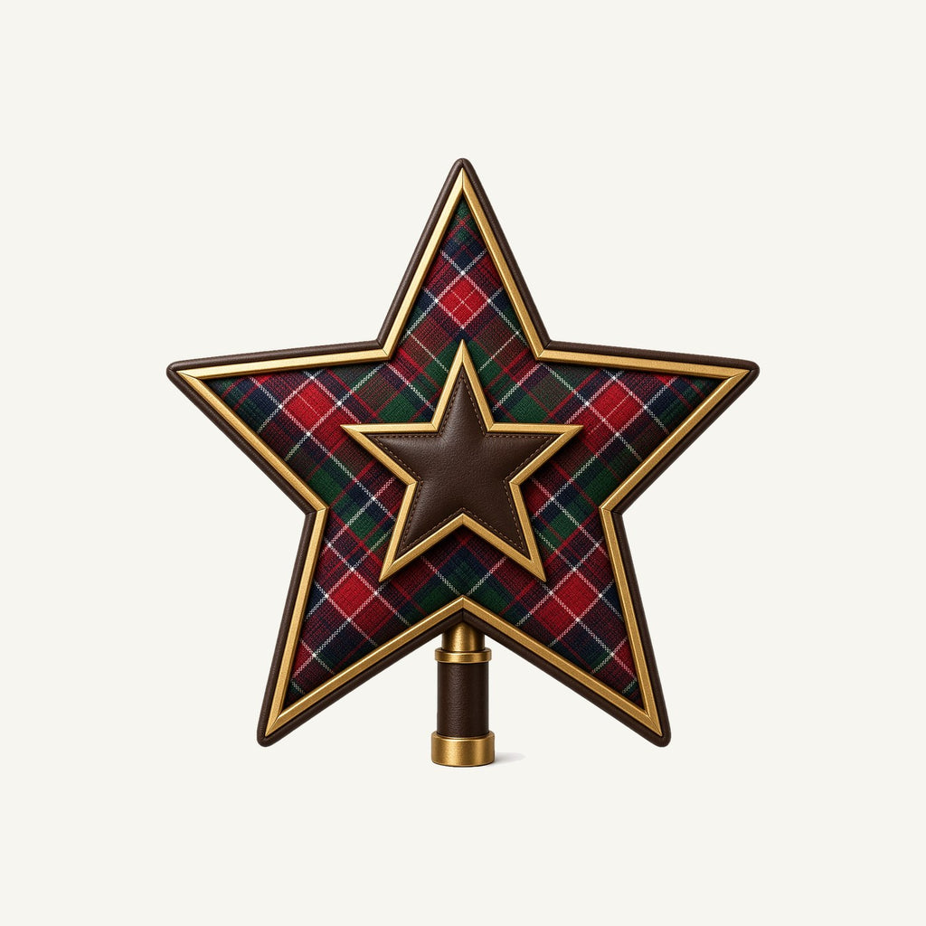 Tartan Star Tree Topper Personalised Christmas T-Shirt and Hoodie