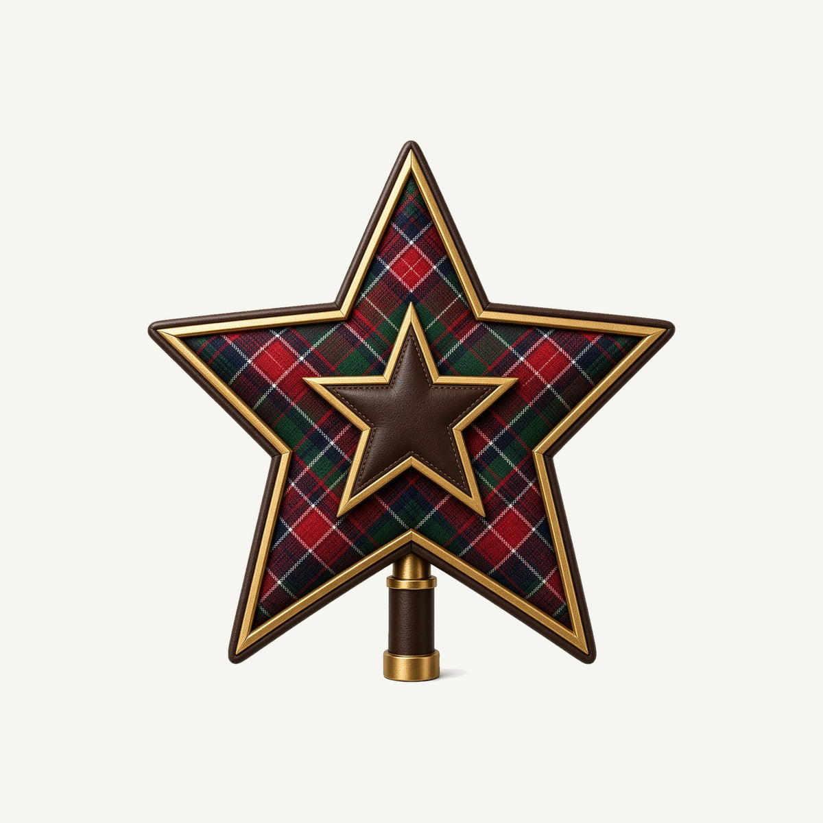 Tartan Star Tree Topper Personalised Christmas T-Shirt and Hoodie
