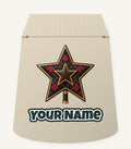 Tartan Star Tree Topper Personalised Santa Sack
