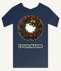 Tartan Wreath with Brass Bells Personalised Kids Tee and Baby Bodysuit