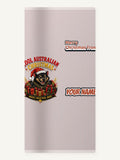 Tassie Devil Aussie Christmas Personalised Beach Towel