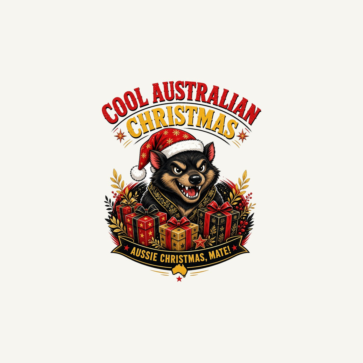Tassie Devil Aussie Christmas Personalised Christmas Mug