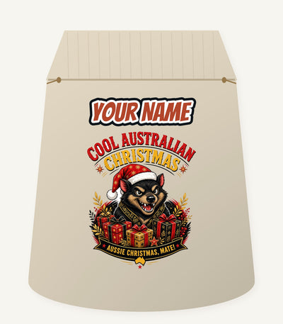 Tassie Devil Aussie Christmas Personalised Santa Sack