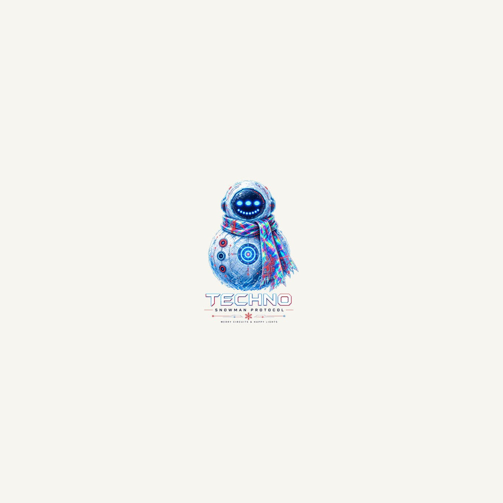 Techno Snowman Protocol Personalised Beach Towel