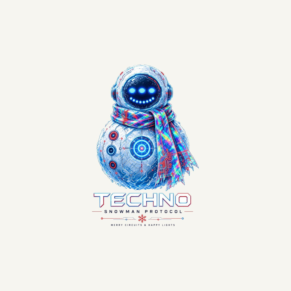 Techno Snowman Protocol Personalised Christmas Mug