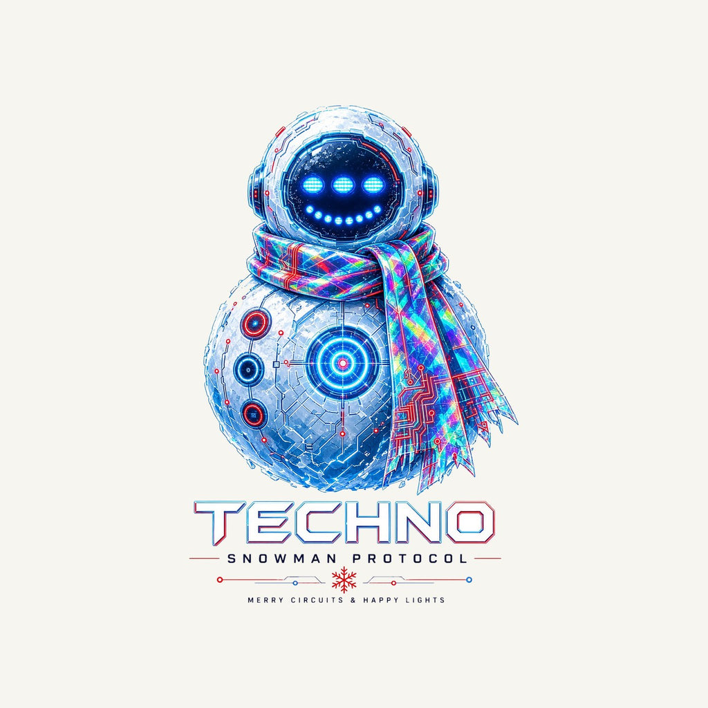 Techno Snowman Protocol Personalised Christmas T-Shirt and Hoodie