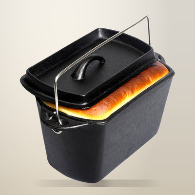 Telsida Cast Iron Bread Loaf Pan with Lid, 4.2 kg