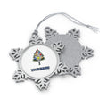 Tennis Racquet Tree Personalised Pewter Christmas Ornament