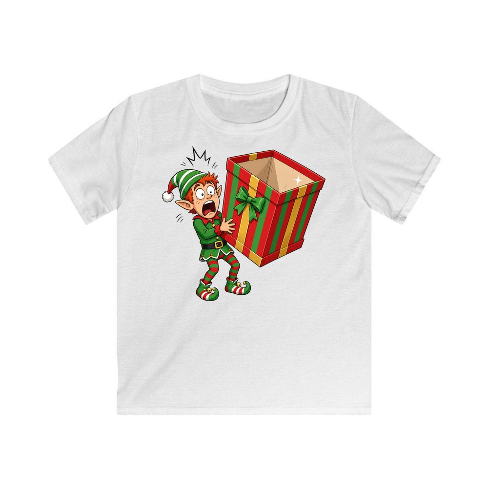 The Empty Present personalised kids Christmas tee in white