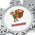 The Empty Present Personalised Pewter Christmas Ornament