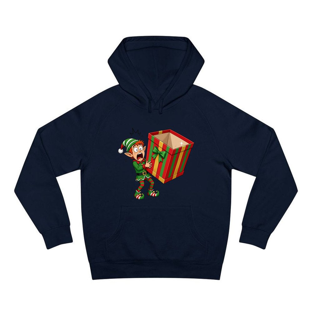 The Empty Present personalised Christmas hoodie in navy