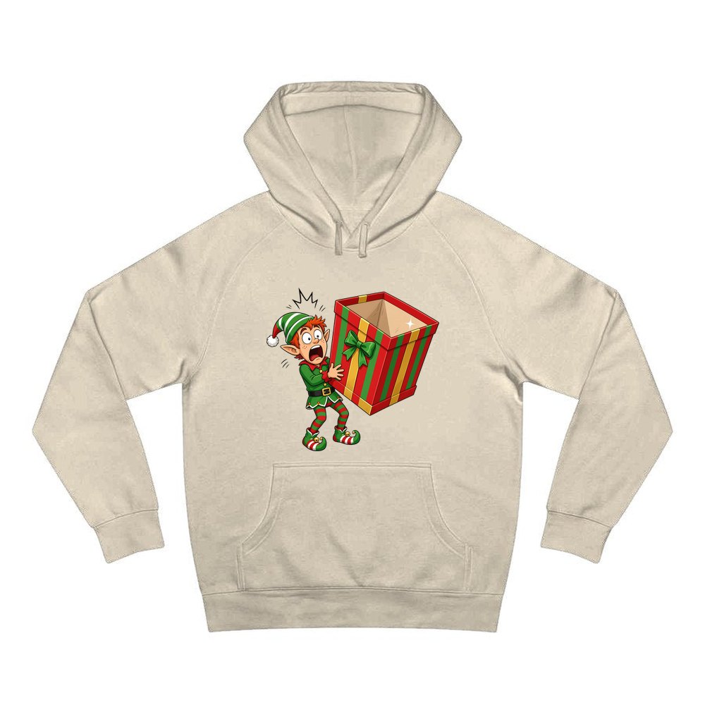 The Empty Present personalised Christmas hoodie in sand