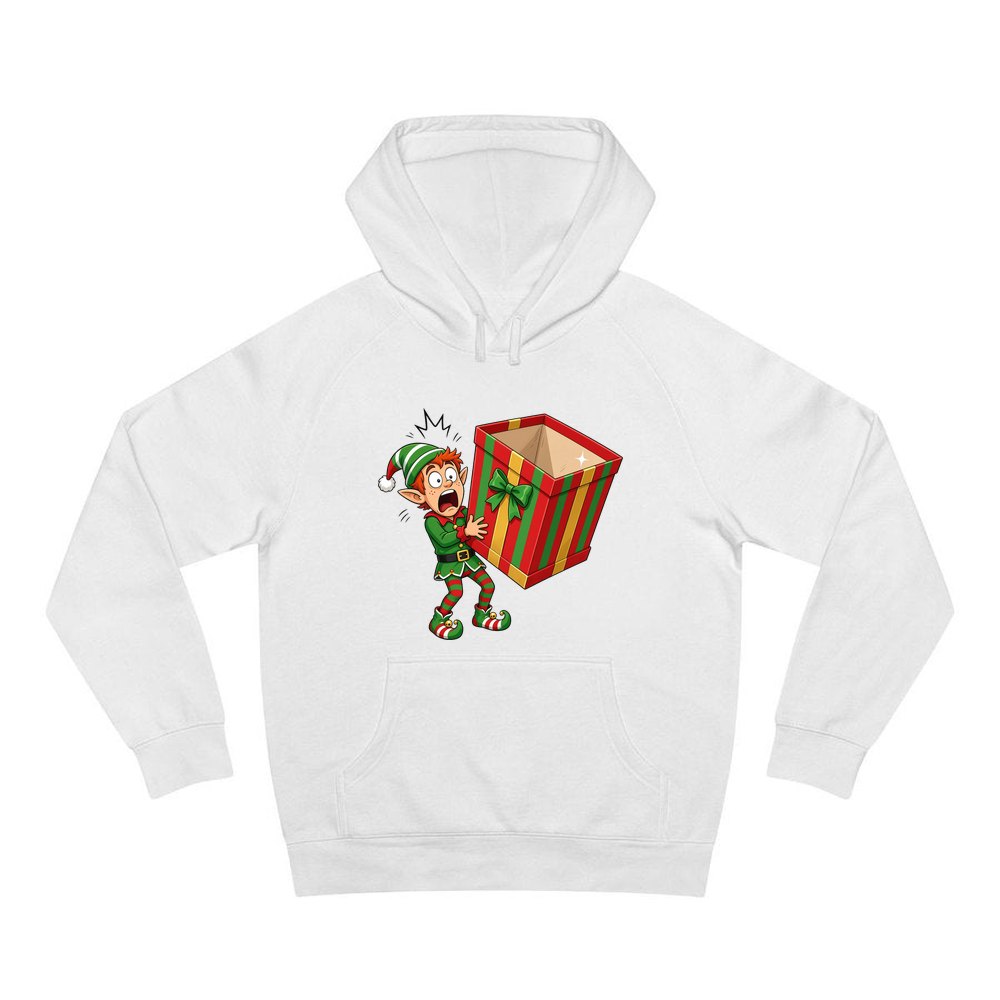 The Empty Present personalised Christmas hoodie in white