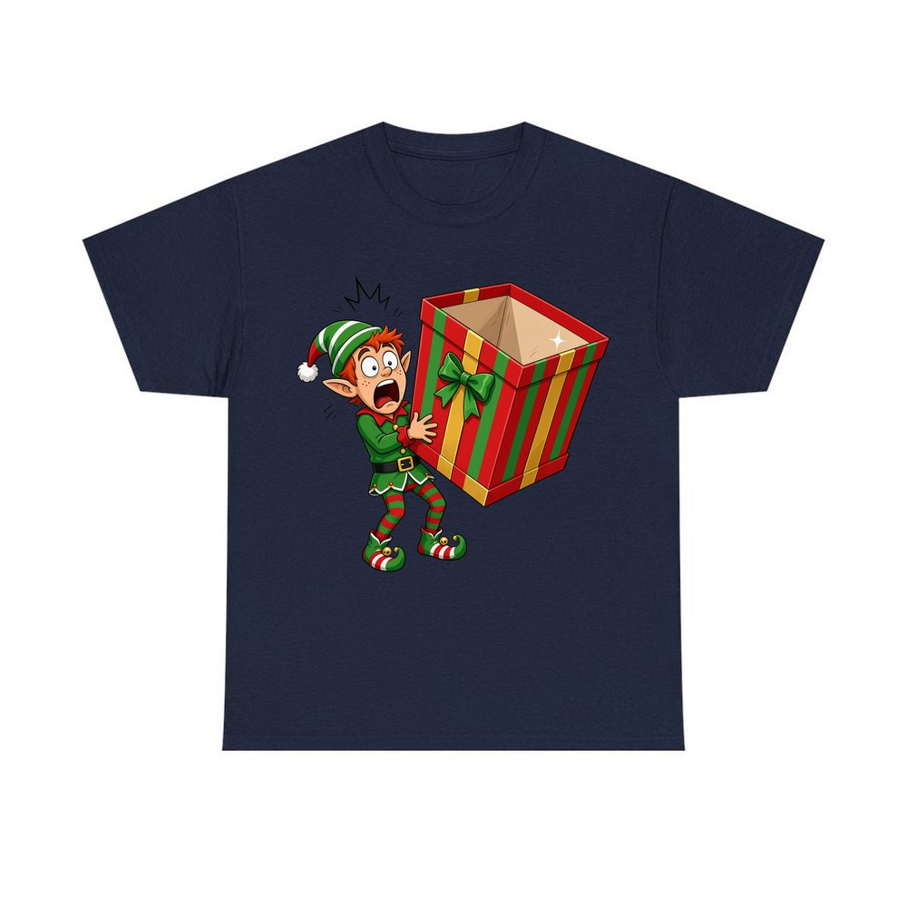 The Empty Present personalised Christmas T-shirt in navy