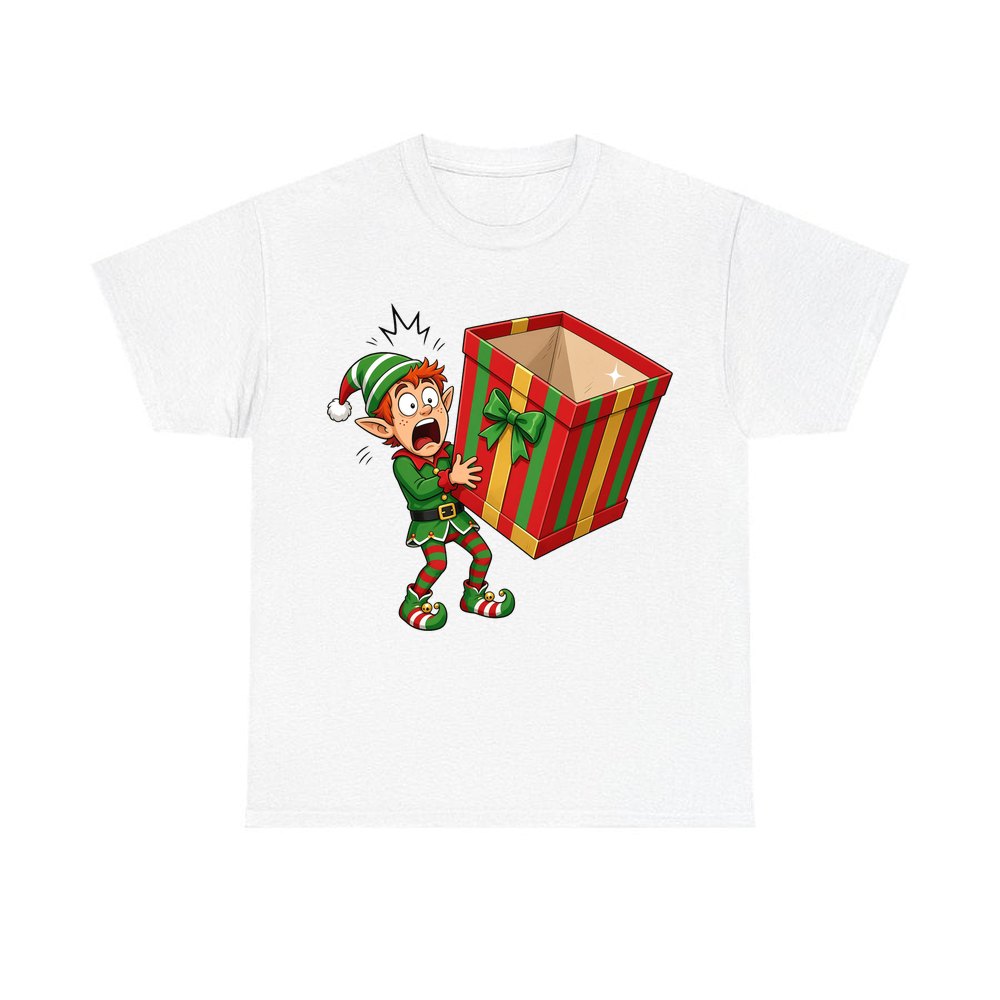 The Empty Present personalised Christmas T-shirt in white