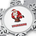 The Squeeze Personalised Pewter Christmas Ornament