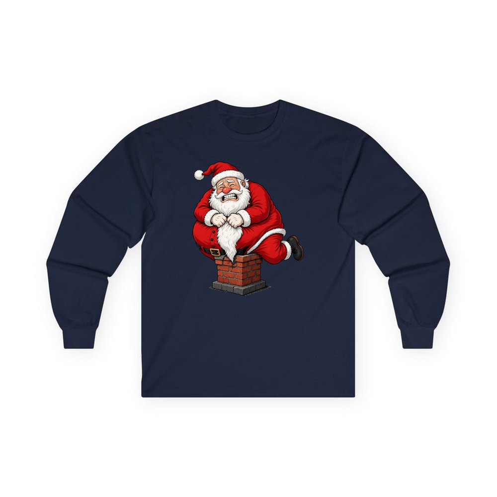 The Squeeze personalised long sleeve Christmas T-shirt in navy