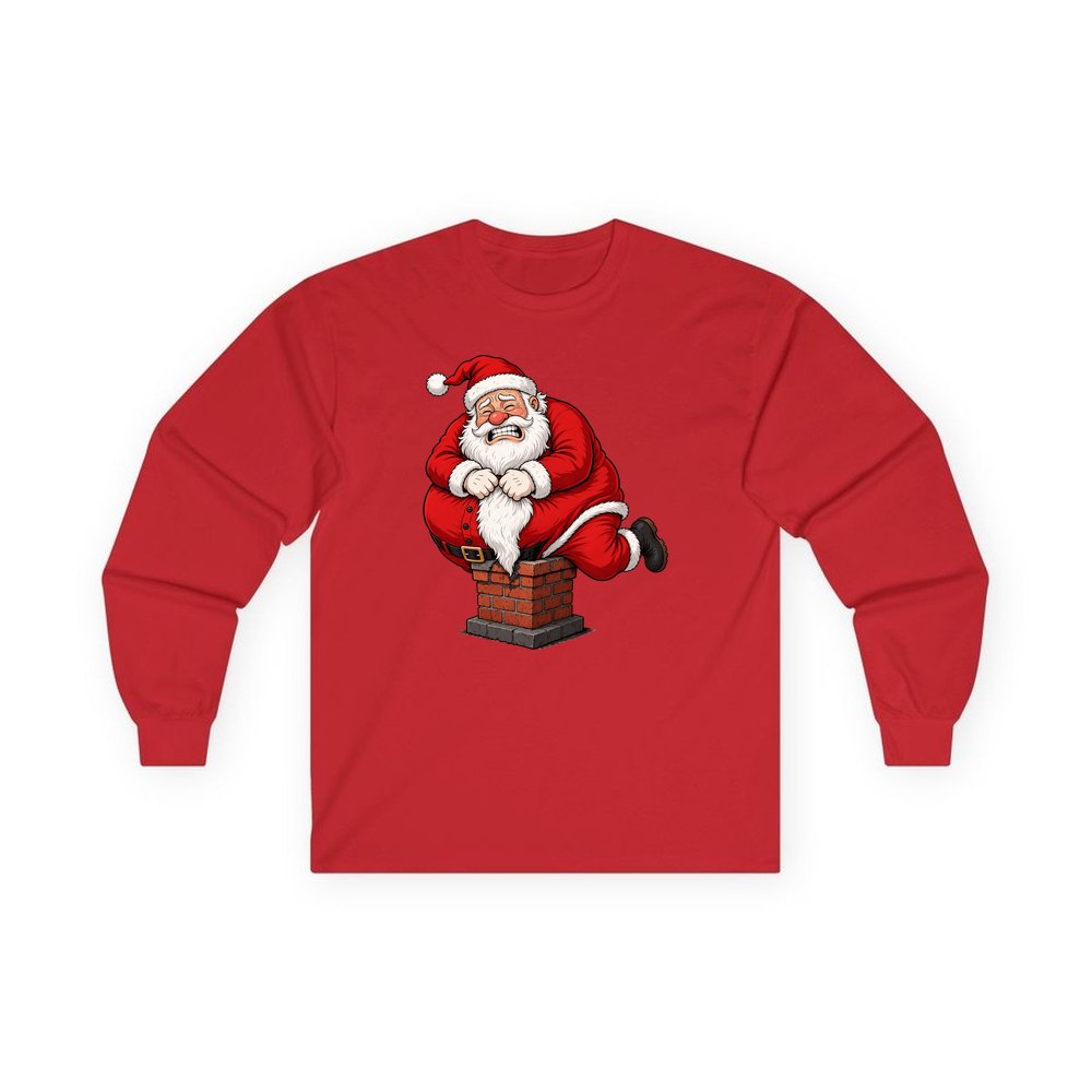 The Squeeze personalised long sleeve Christmas T-shirt in red
