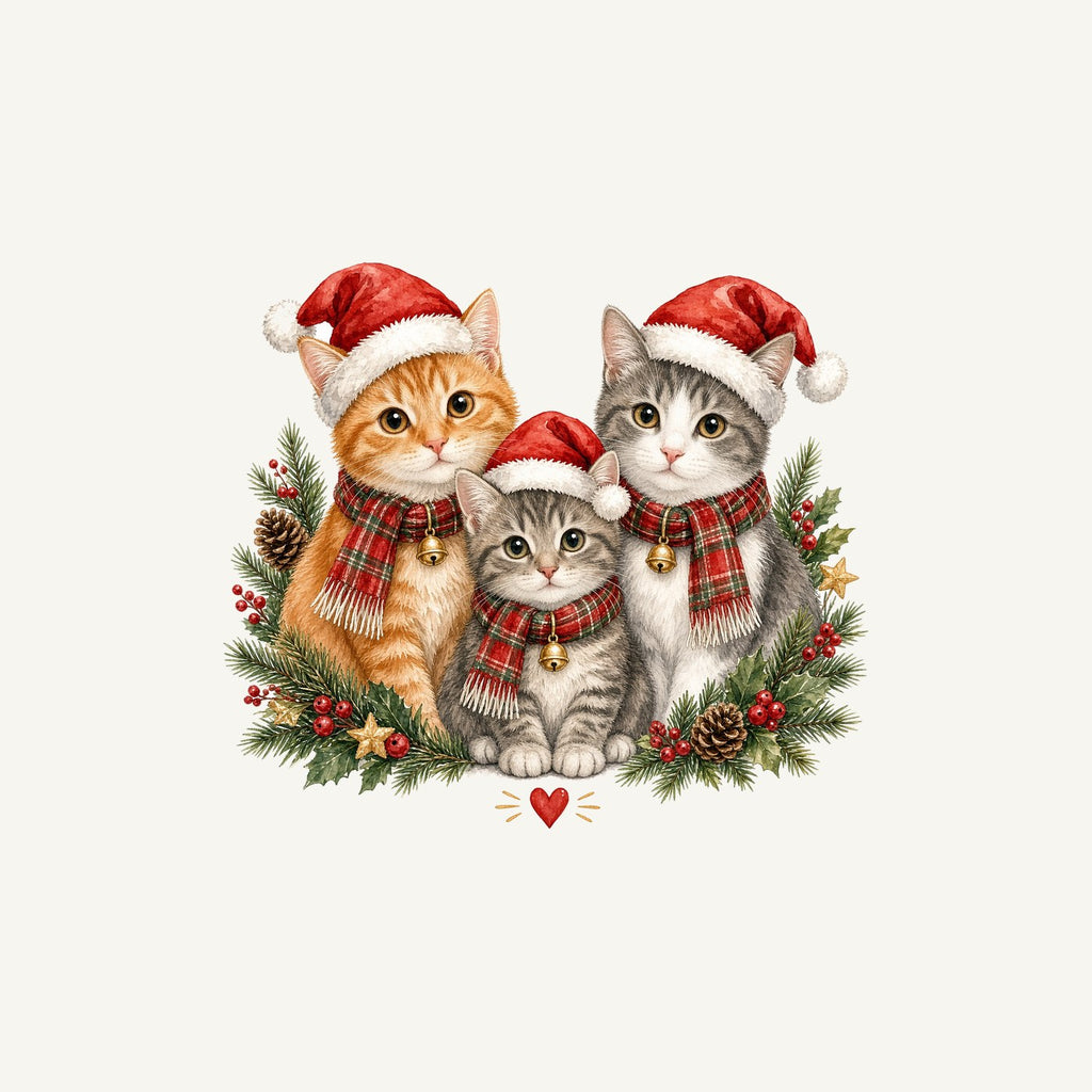 Three Christmas Kittens Personalised Christmas Mug
